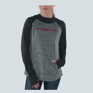 Women's Washington Football Team Heather Gray/Black Champ Ring Pullover Hoodie
